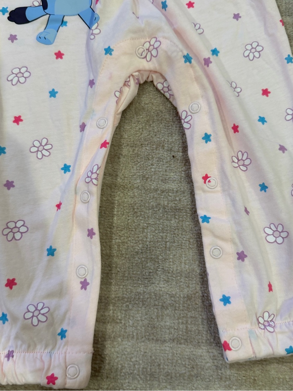 Pink Ruffle-Shoulder Baby Romper - Picture 3 of 3